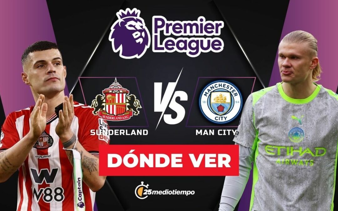 Sunderland vs Manchester City: Horario y dónde ver EN VIVO el partido J19 de la Premier League HOY