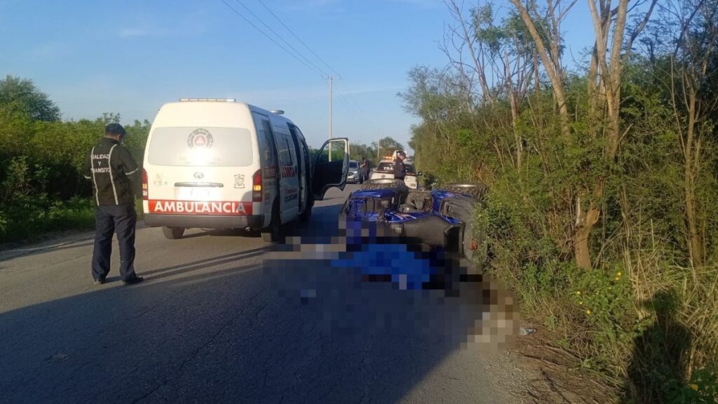 Trágico accidente de cuatrimoto en Montemorelos: mujer fallece y hombre resulta herido