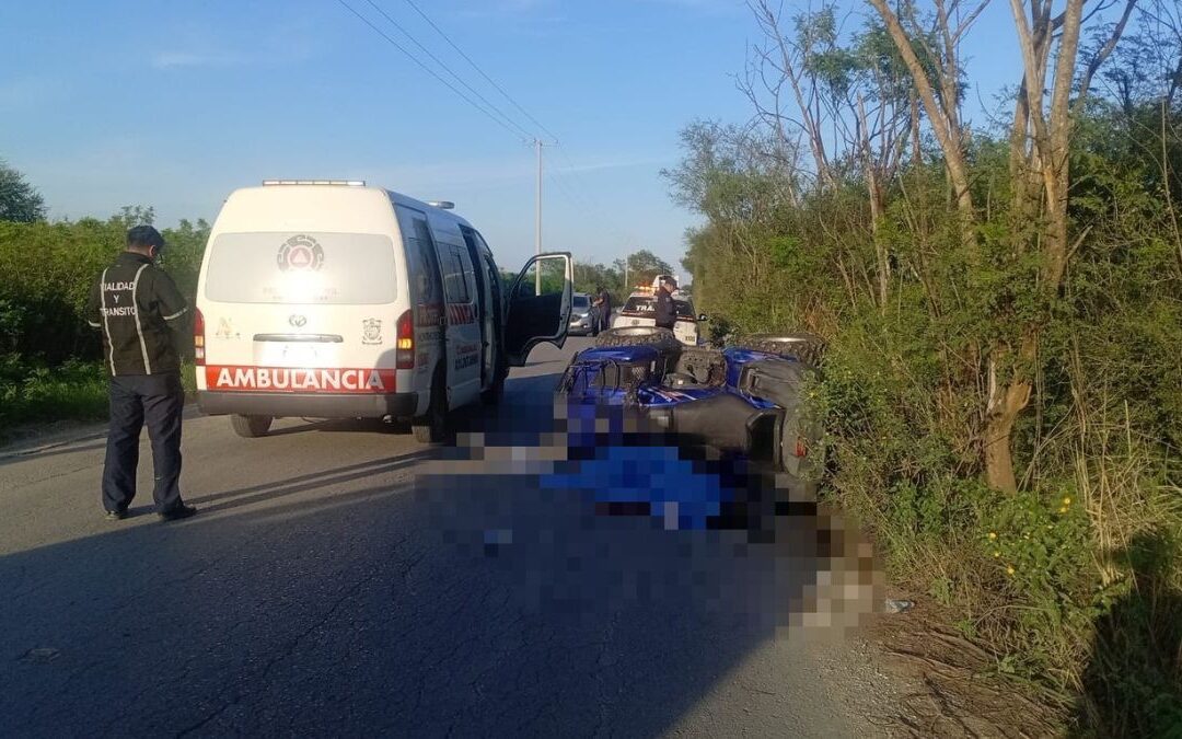 Trágico accidente de cuatrimoto en Montemorelos: mujer fallece y hombre resulta herido