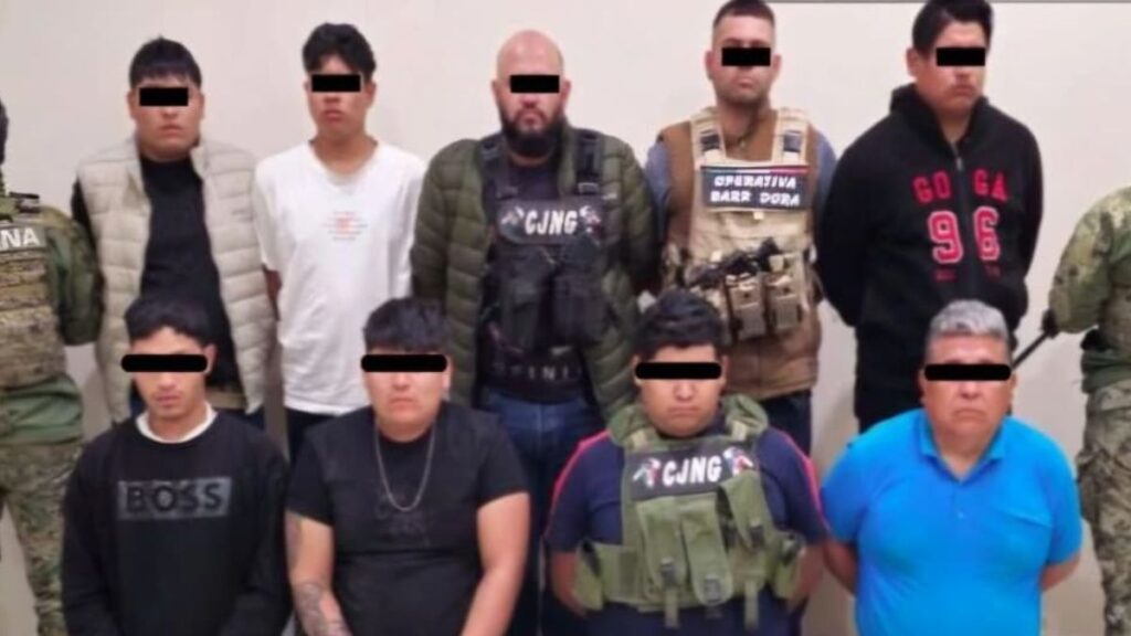 Captura a 9 Presuntos Miembros de ‘La Barredora’ del CJNG en Tecamachalco, Puebla