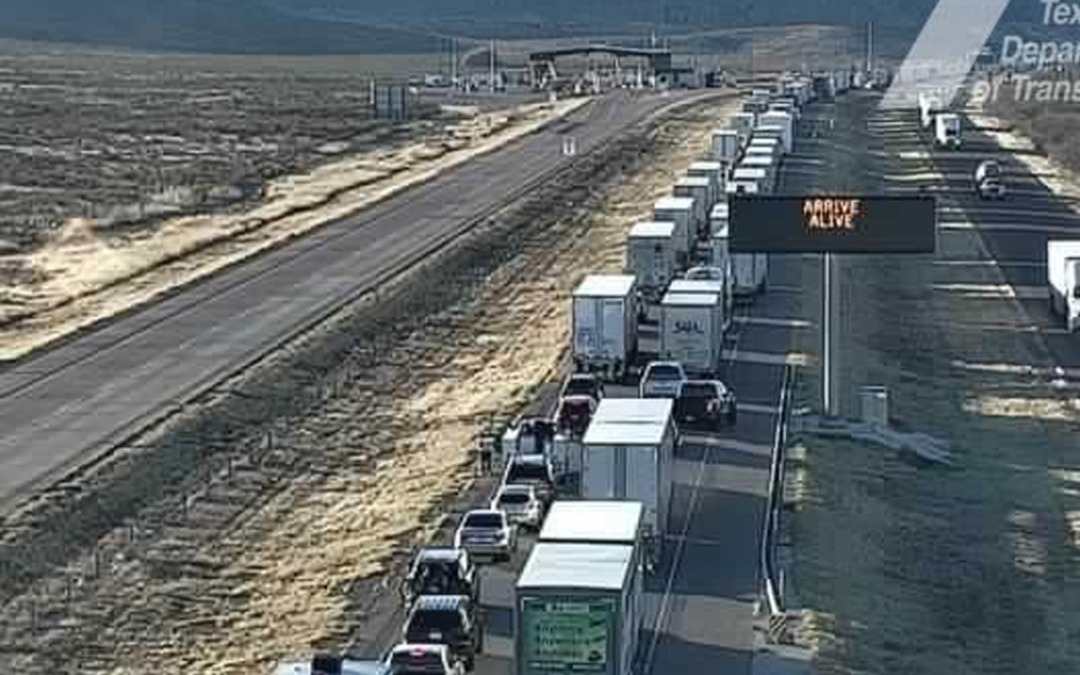 Accidente vehicular cerca de la Patrulla Fronteriza en Sierra Blanca, Texas