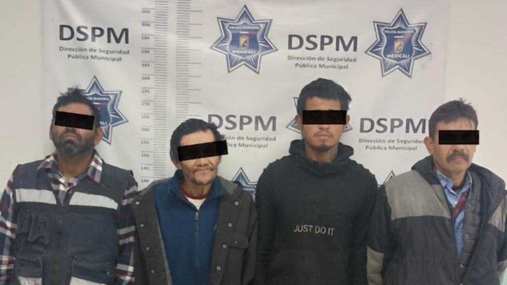 Detención en Mexicali: Cuatro hombres arrestados tras alerta en casa de cambio