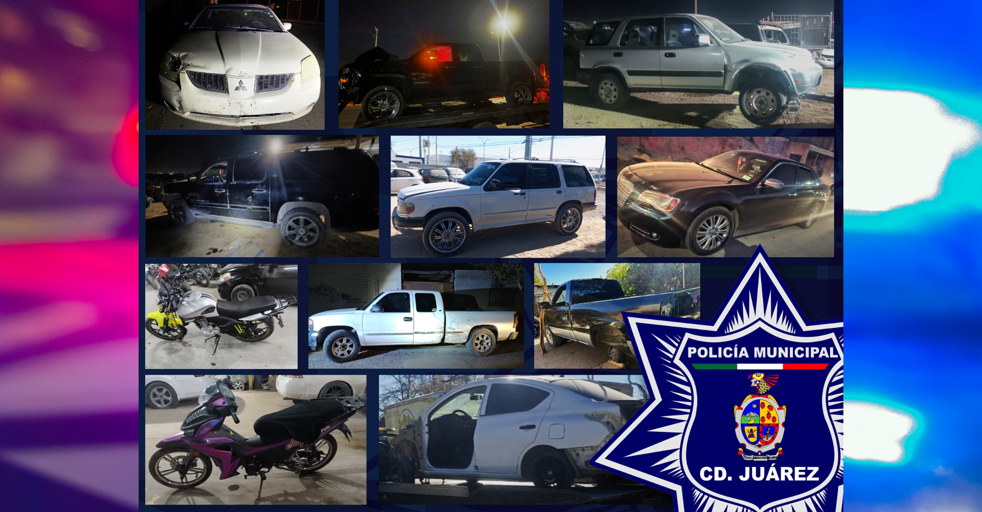 Recuperación de Vehículos Robados: Policía Municipal de Ciudad Juárez Realiza Operativo Especial