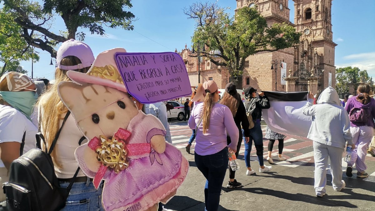 Protestas en Morelia por el feminicidio de Maritza ‘E’: Demandas de justicia y localización de sus hijas desaparecidas